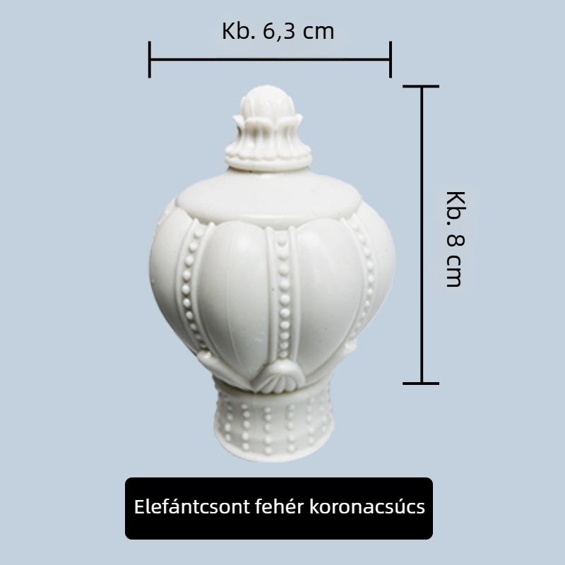 Jin Fulong Római rúd dekoratív feje, 26/27/28 mm, műanyag, piros patinás színű, Modell JFL-P01