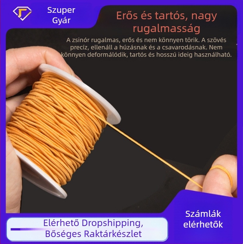 Core-wrap elastic gyöngyfűző zsinór buddhista gyöngyök fűzéséhez, ékszerek és karkötők készítéséhez
