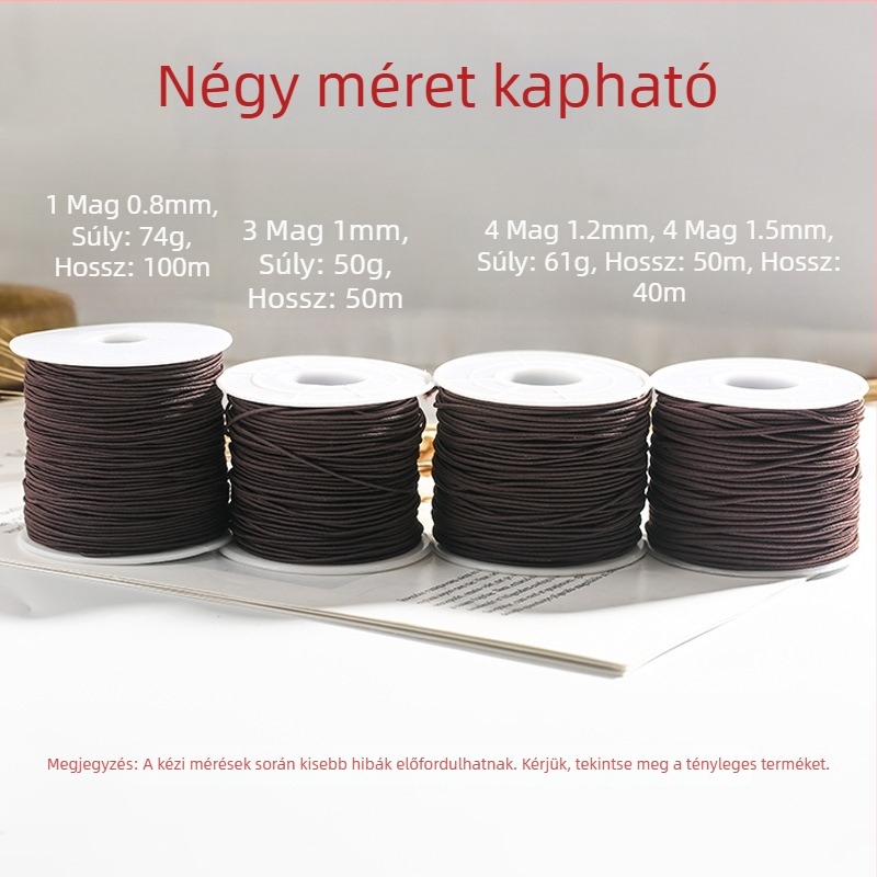 Core-wrap elastic gyöngyfűző zsinór buddhista gyöngyök fűzéséhez, ékszerek és karkötők készítéséhez