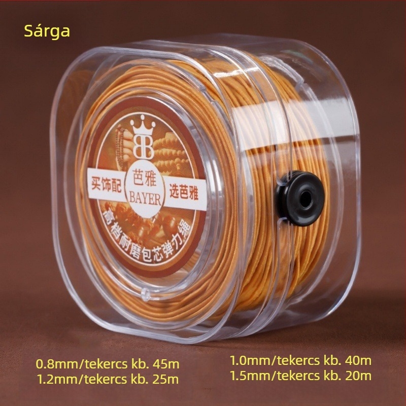 Core-wrap elastic gyöngyfűző zsinór buddhista gyöngyök fűzéséhez, ékszerek és karkötők készítéséhez