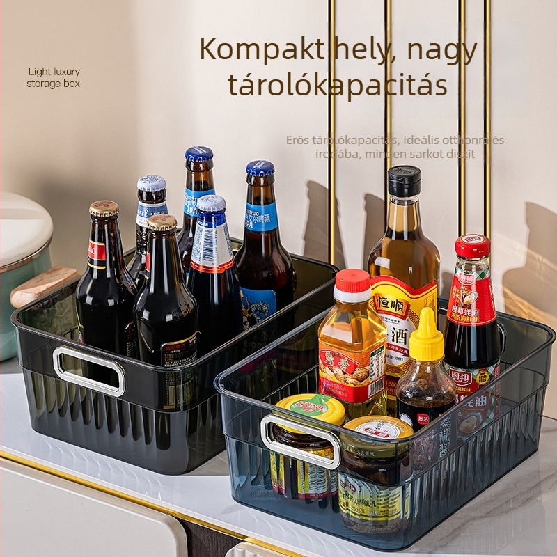 Átlátszó akril kozmetikai tároló az asztalhoz – rúzs, bőrápolás és maszkok tárolására