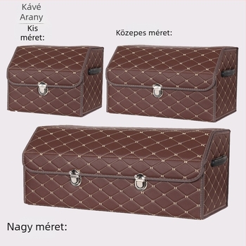 Bőrből készült összecsukható autócsomagtartó tároló doboz
