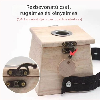 Yaoyibao Fából készült moxibustió doboz hőmérséklet-szabályozással, kürt-zár, nagy és kis méretek, hordozható moxa doboz és hátmasszázs készülék