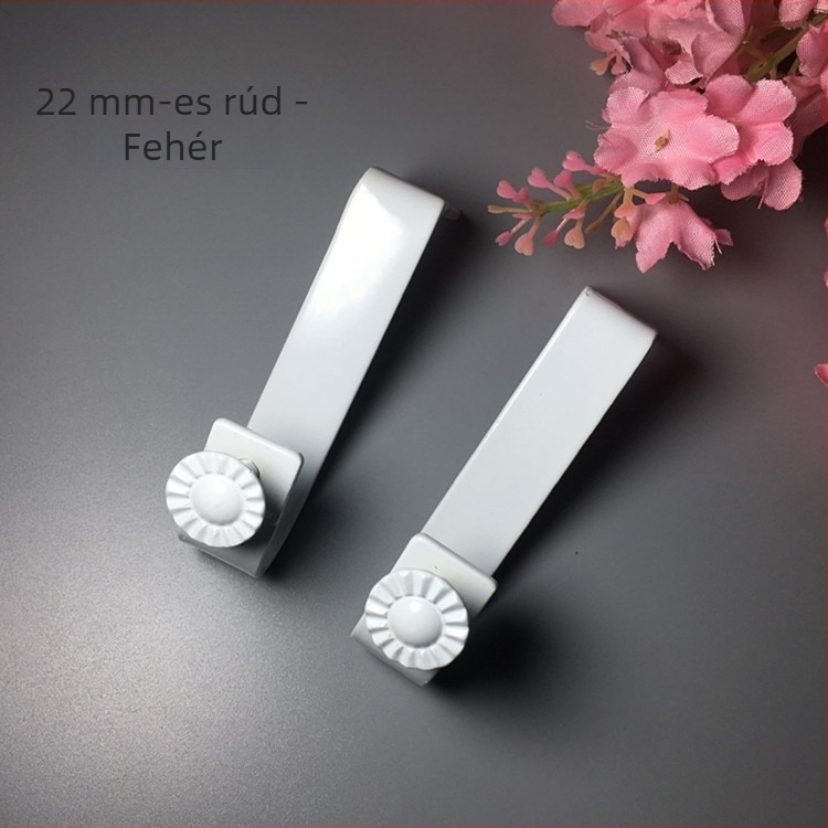 Vasból készült függönyrúdtartó, felső szerelés, fekete, modern minimalist stílus