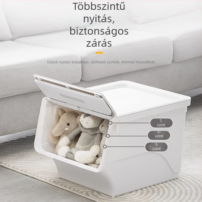 Camellia ferde tetőjű tároló doboz ruházat és játékok tárolására, 34 L
