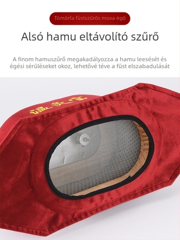 Füstmentes, fából készült moxibusztisz doboz hőmérséklet-szabályozóval – hordozható készülék derékhoz, hashoz és nyakhoz