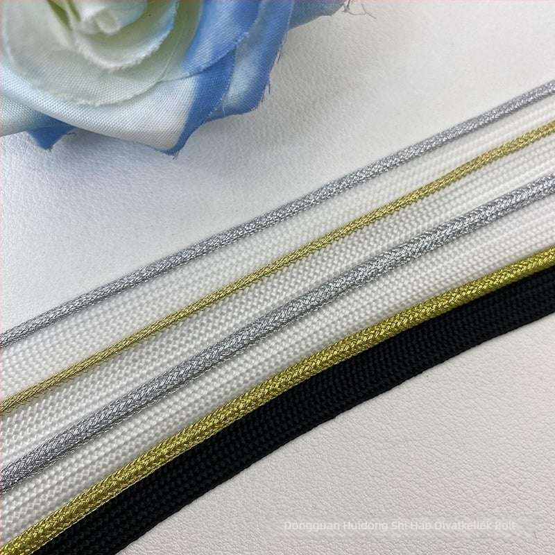 1 cm vékony arany- és ezüstszálas szalag Hanfu és Cheongsam számára - finom szegő- és kötőszalag ruházathoz és otthoni textilekhez