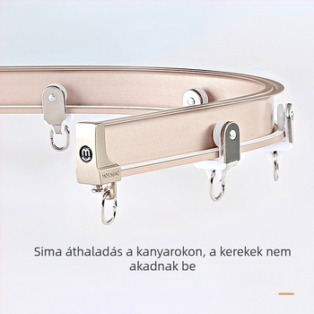 Alumíniumötvözet függöny sín, U‑alakú csúszó vezető, kampó-stílus, L‑alakú sarokablak/balkon vezető, modern minimalista stílus