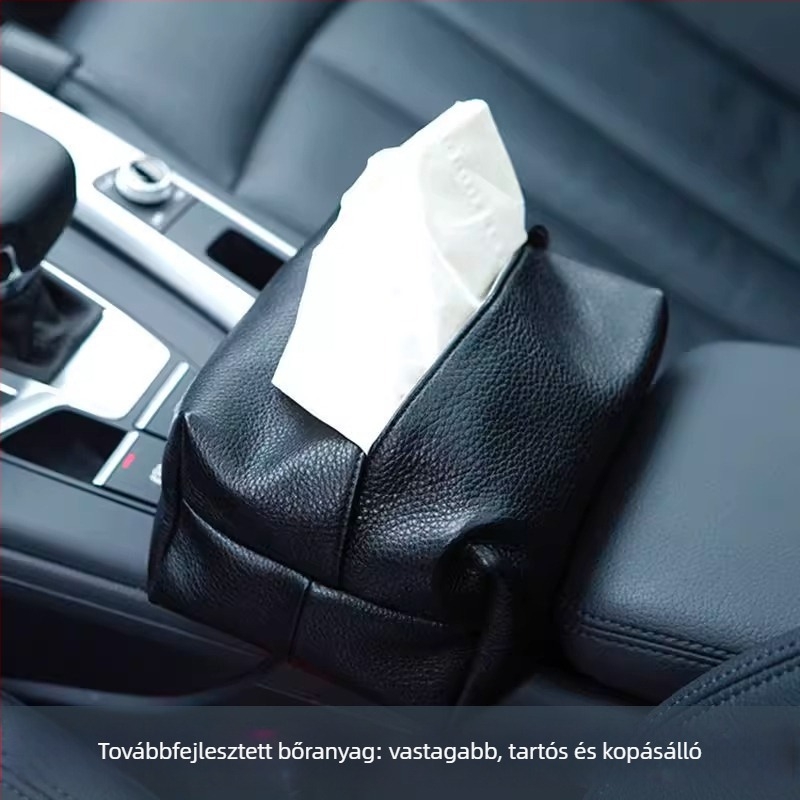 Európai stílusú, PU bőr szalvétatartó és papírzsebkendő-doboz nappaliba, dolgozószobába és az autóba