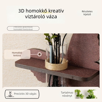 Előtéri falikép hidropóniás növényekkel és LED világítással