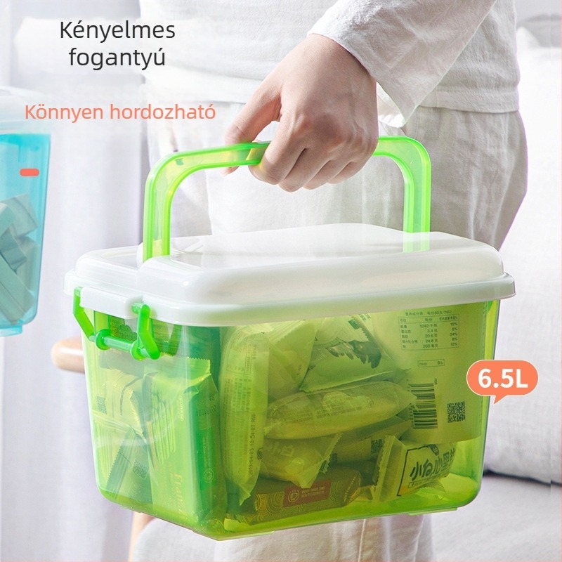 Camellia műanyag tároló doboz, megerősített mini tároló, műanyag tárolóedény, PP anyag, 8,5 L