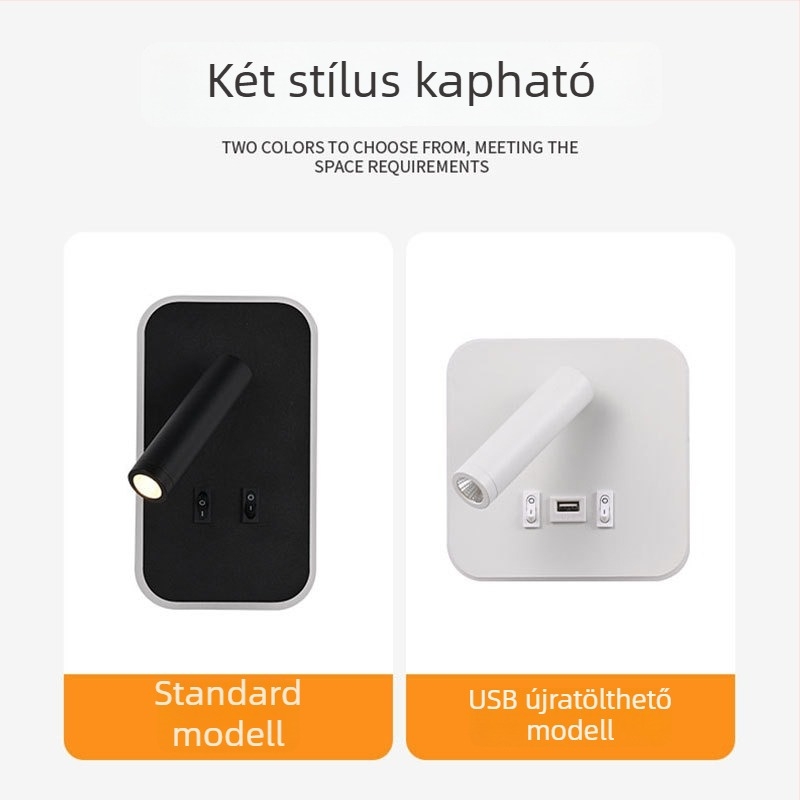 LED fali lámpa kapcsolóval, modern minimalista stílus, új kínai dizájn, éjjeli olvasólámpa szállodai szobákhoz