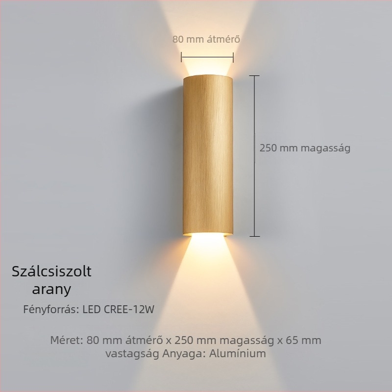 Designer fali lámpa üveg árnyékolóval, modern minimalista stílus nappaliba, hálószobába és folyosóra