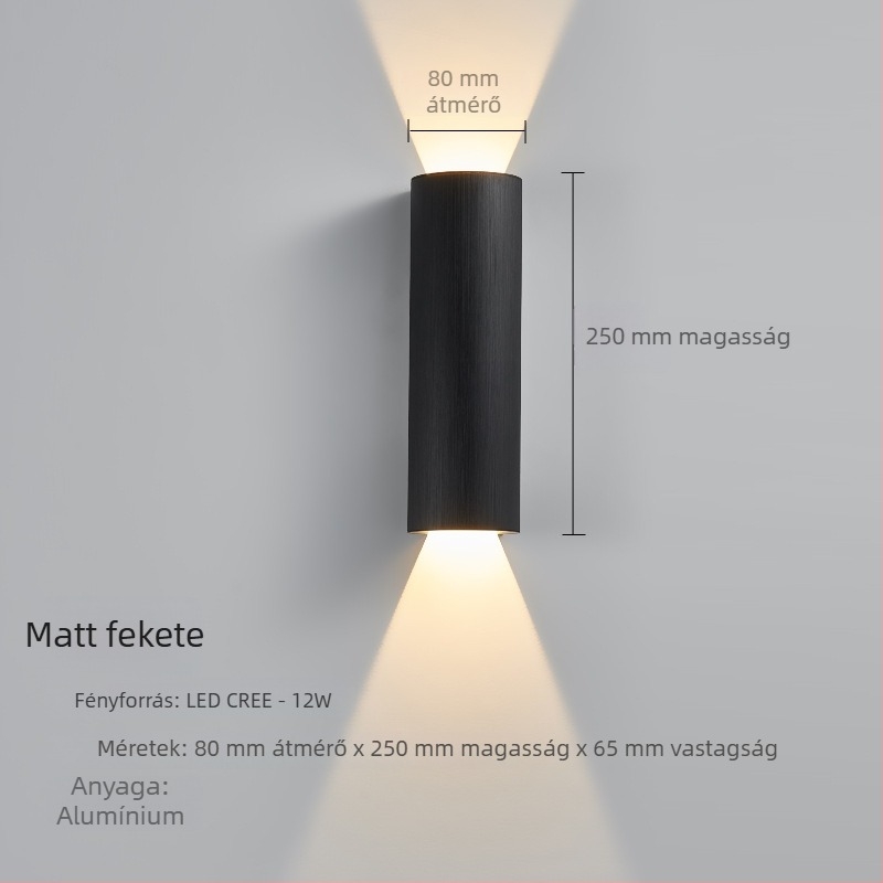 Designer fali lámpa üveg árnyékolóval, modern minimalista stílus nappaliba, hálószobába és folyosóra