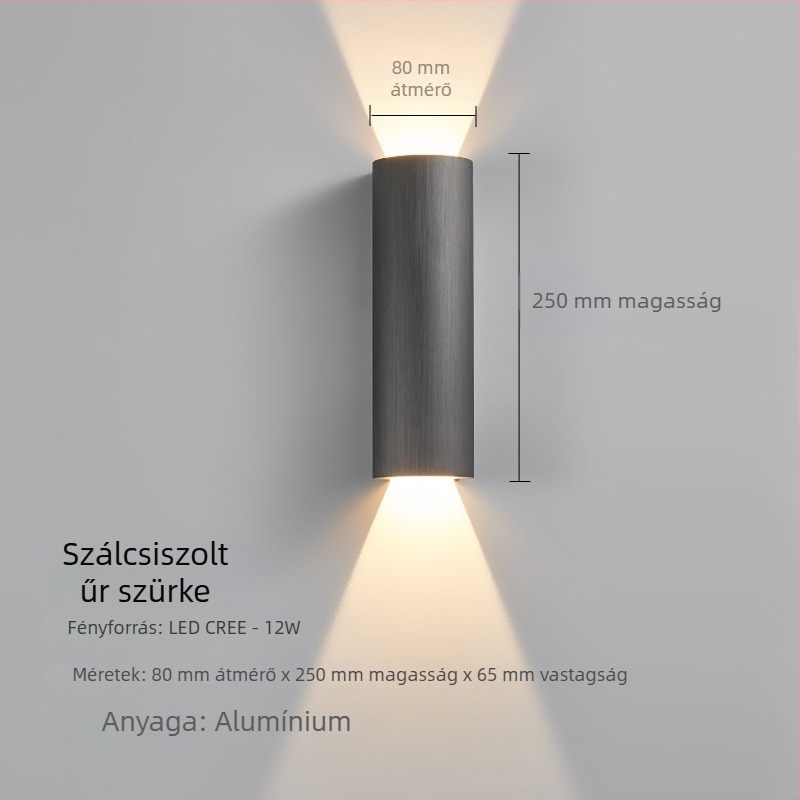 Designer fali lámpa üveg árnyékolóval, modern minimalista stílus nappaliba, hálószobába és folyosóra