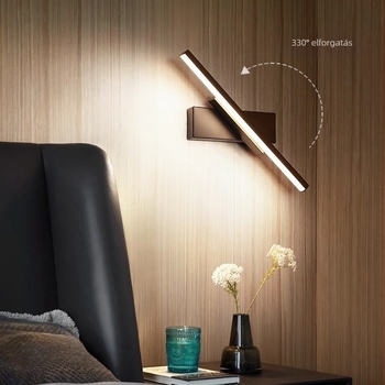 Ágy melletti állítható falikar – modern minimalist LED falfény hálószobába, nappaliba, folyosóra és lépcsőházba