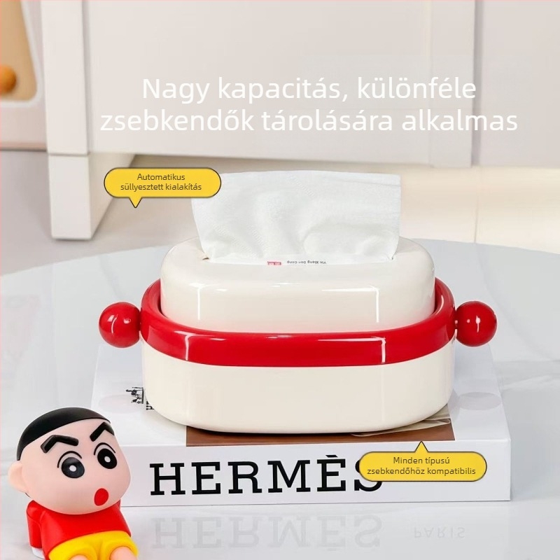 Falihoz szerelhető fürdőszobai zsepi- és papírtartó doboz, modern, minimalist design, sokoldalú