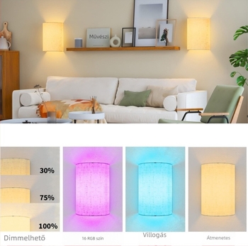 Beltéri LED falikar folyosóhoz, közlekedőhöz és lépcsőházhoz – RGB hangulat, újratölthető hosszú falikar