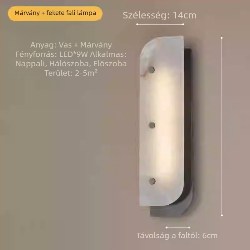 Könnyű luxus márvány falikar nappalira és hálószobába – Zen kínai stílusú háttér marmorral