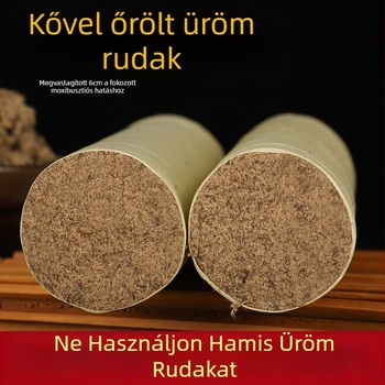 Kővel őrölt moxa rudak, vastagok, otthoni moxibustió készlet, kézzel készített