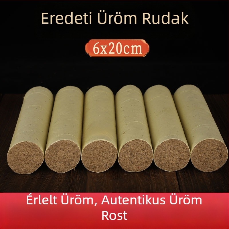 Kővel őrölt moxa rudak, vastagok, otthoni moxibustió készlet, kézzel készített