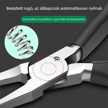 Ékszerfogó nylonos sík szájakkal, hegyes vég, csúszásmentes, többfunkciós DIY rögzítő eszköz