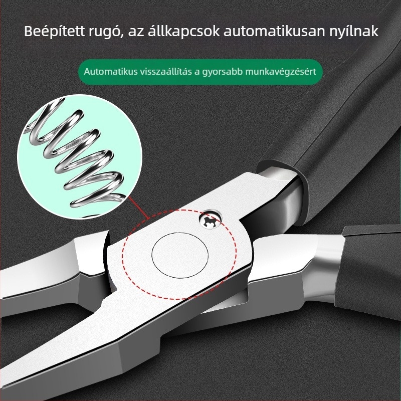 Ékszerfogó nylonos sík szájakkal, hegyes vég, csúszásmentes, többfunkciós DIY rögzítő eszköz