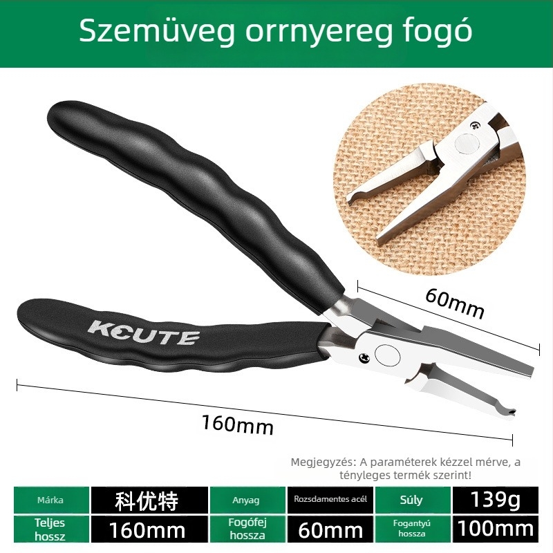 Ékszerfogó nylonos sík szájakkal, hegyes vég, csúszásmentes, többfunkciós DIY rögzítő eszköz