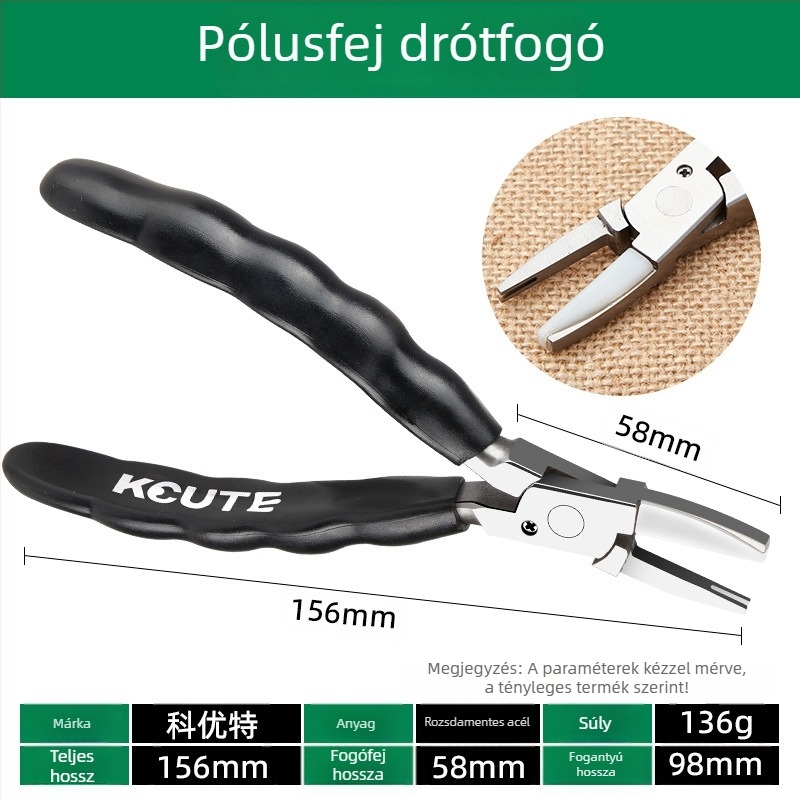 Ékszerfogó nylonos sík szájakkal, hegyes vég, csúszásmentes, többfunkciós DIY rögzítő eszköz