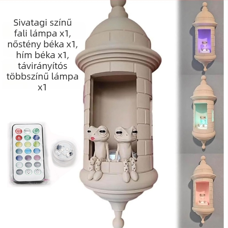 Garita falikar Coqui béka, 3D nyomtatott lámpa, raktáron