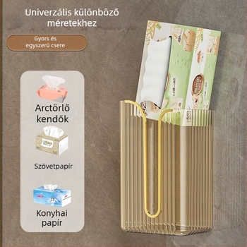 CCKO Falra szerelhető fürdőszobai zsebkendőtartó, vízálló, fúrás nélküli, levehető tároló