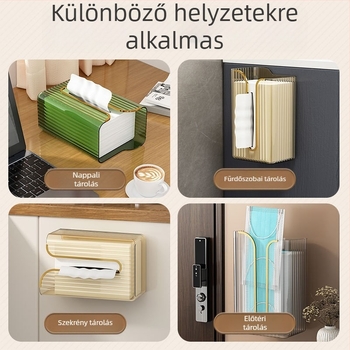 CCKO Falra szerelhető fürdőszobai zsebkendőtartó, vízálló, fúrás nélküli, levehető tároló