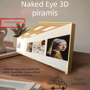 3D-s vizuális éjszakai lámpa falra szerelhető, geometrikus kialakítású, fúrás nélkül, akrilból