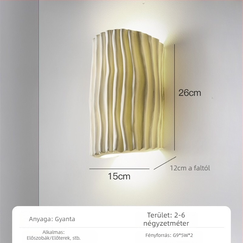 Nórdikus modern minimalist műgyanta falikar hálószoba, folyosó és nappali számára – wabi-sabi stílus