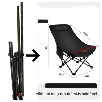 Cserekeret összecsukható hold alakú székre – teljes készlet alkatrészekkel (párna nem tartozik hozzá)