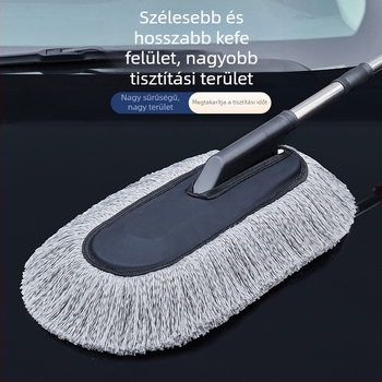 Autó tisztító készlet: portalanító ecset, viasz felhordó, mosó mop