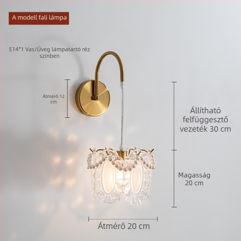 Francia stílusú falikar, luxus, minimalist LED világítás a fő hálószobába, nappaliba és dolgozószobába, nordikus kreatív dizájn