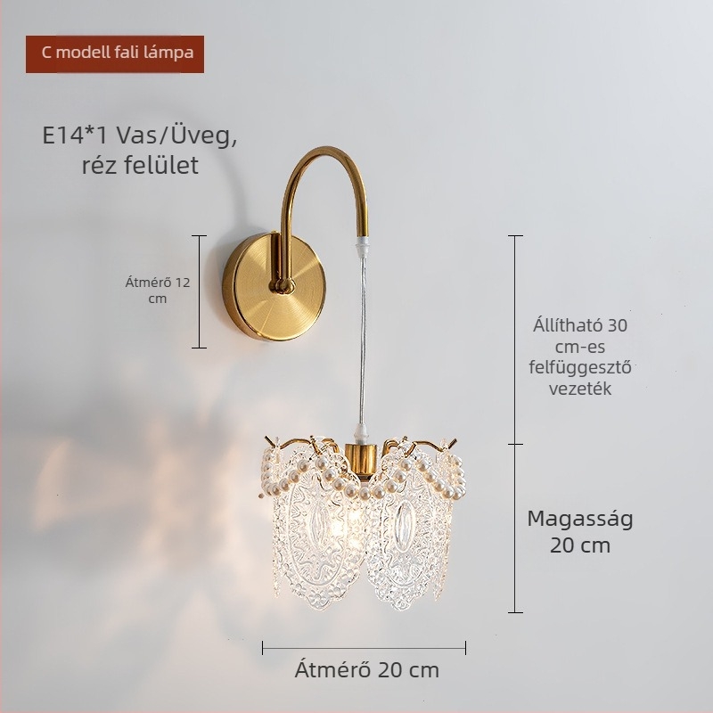 Francia stílusú falikar, luxus, minimalist LED világítás a fő hálószobába, nappaliba és dolgozószobába, nordikus kreatív dizájn