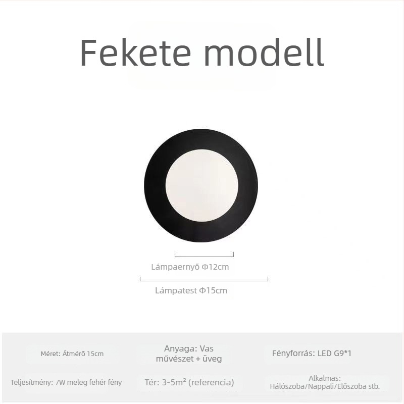 Minimalista üveggömb falikar, nordic stílusú, nappaliára és hálószobára, folyosó világítás