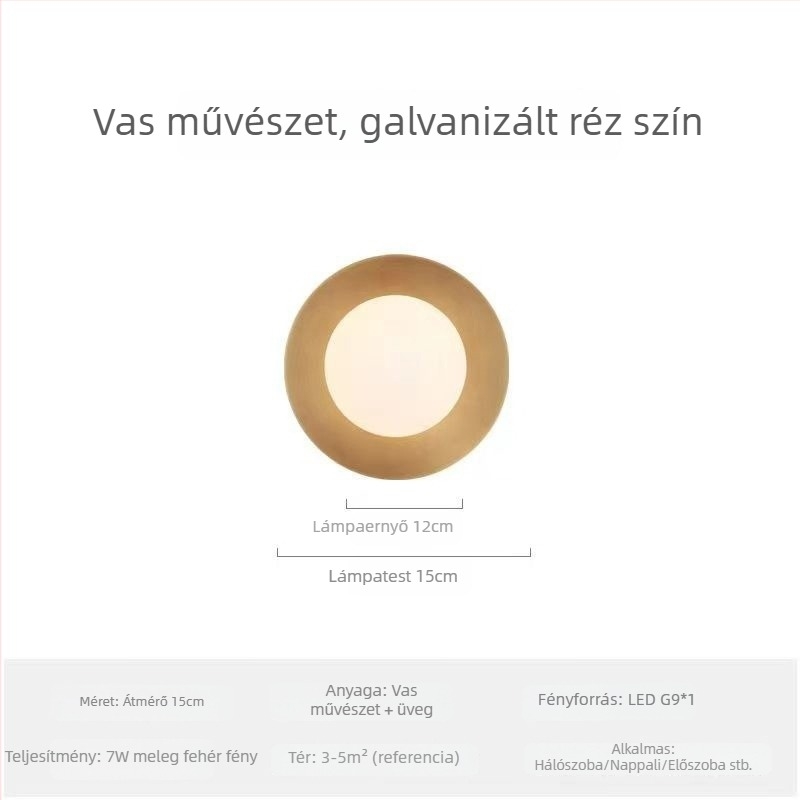Minimalista üveggömb falikar, nordic stílusú, nappaliára és hálószobára, folyosó világítás