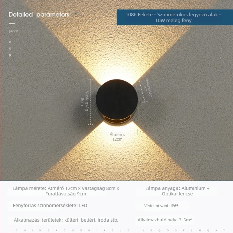 Kültéri vízálló falikar – modern, minimalist LED bejárati fény a folyosóhoz és az erkélyhez