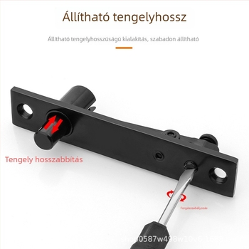 Ég és Föld csuklóorsó bútorajtókhoz, felső és alsó tengelyek, rejtett csukló, fekete rozsdamentes acél
