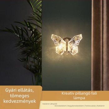 Pillangó falikar, skandináv luxus a hálószobában, meleg és romantikus, modern dizájn világítás a folyosóra