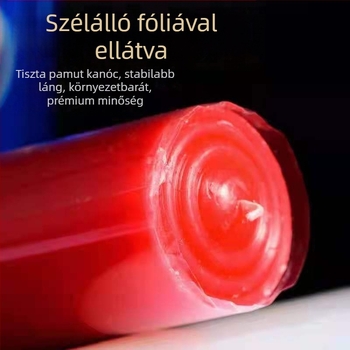 60 órás, füstmentes piros hengeres gyertya otthoni használatra paraffin viasz