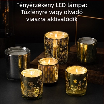 LED gyertya otthonra és szállodába, cilindrikus kialakítású, romantikus fény