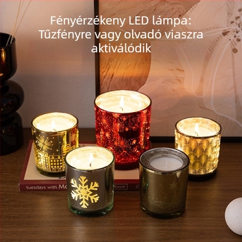 LED gyertya otthonra és szállodába, cilindrikus kialakítású, romantikus fény