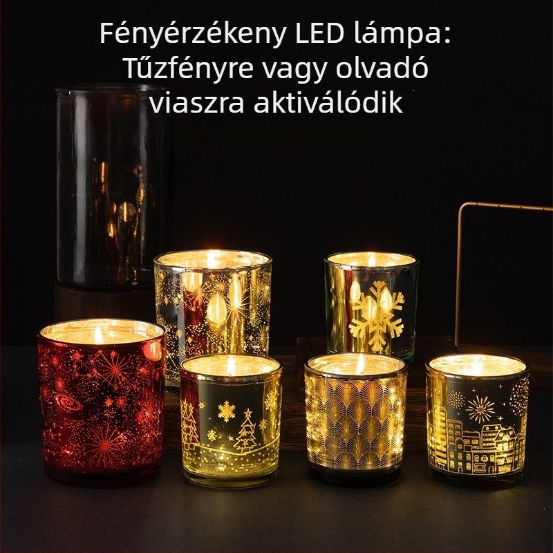 LED gyertya otthonra és szállodába, cilindrikus kialakítású, romantikus fény