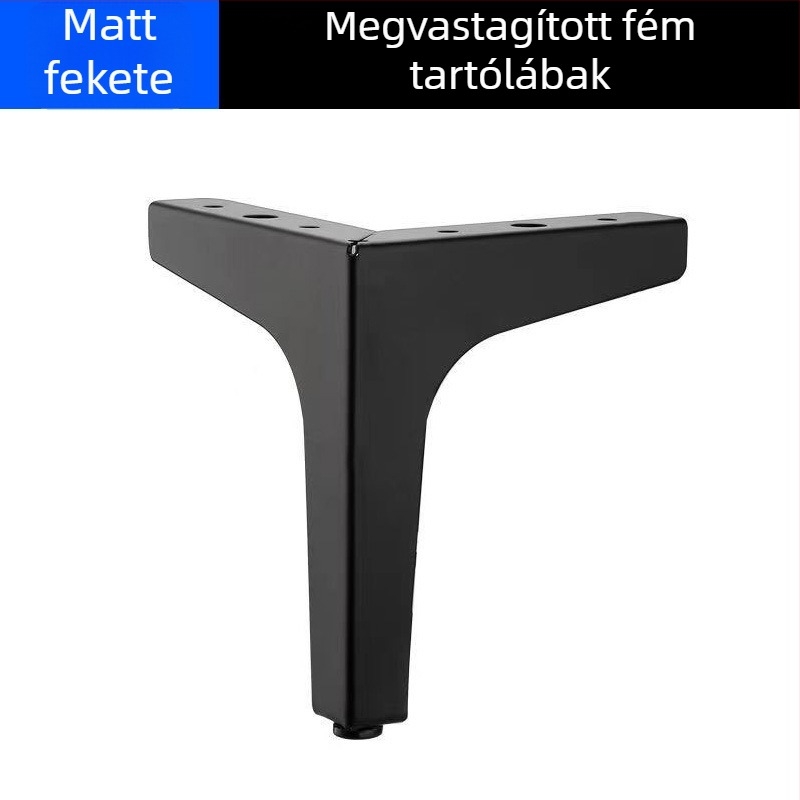 Háromágú fém lábak kanapéhoz, TV-szekrényhez, fürdőszobai szekrényekhez és cipősszekrényekhez; vasból készült, modern minimalist design, elektroplating és porfestett felület