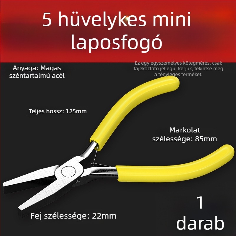 5 hüvelykes kézműves DIY mini fogó – többfunkciós drótfogó hegyes szájszéppel, gyöngyékszerekhez, kompakt otthoni használatra