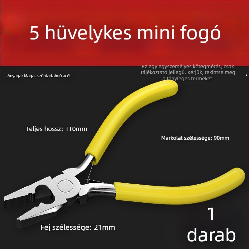 5 hüvelykes kézműves DIY mini fogó – többfunkciós drótfogó hegyes szájszéppel, gyöngyékszerekhez, kompakt otthoni használatra